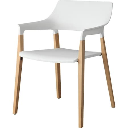 Lorell CHAIR, STACK, PLASTIC, WHI LLR42960